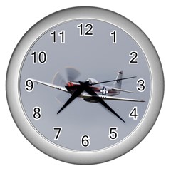 P-51 Mustang Flying Wall Clocks (silver)  by Ucco