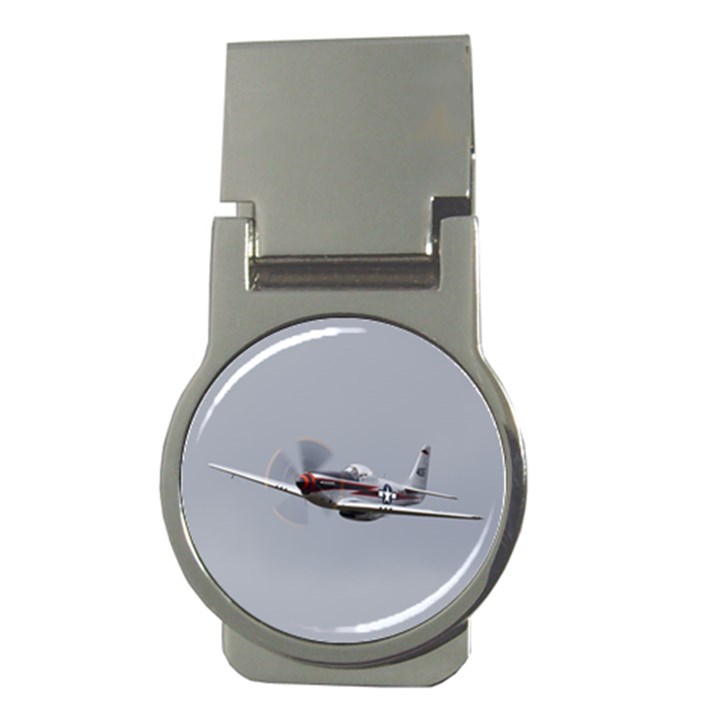 P-51 Mustang flying Money Clips (Round) 