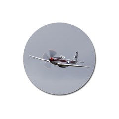 P-51 Mustang Flying Magnet 3  (round) by Ucco