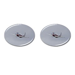 P-51 Mustang Flying Cufflinks (oval) by Ucco