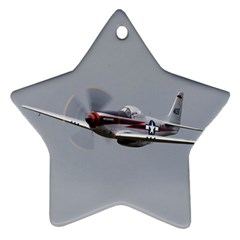 P-51 Mustang flying Star Ornament (Two Sides)