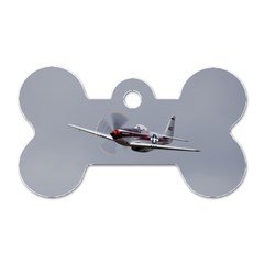 P-51 Mustang Flying Dog Tag Bone (one Side) by Ucco