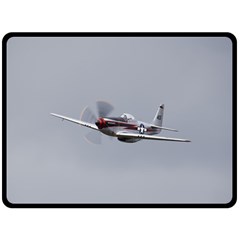 P-51 Mustang Flying Fleece Blanket (large)  by Ucco