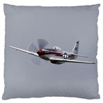 P-51 Mustang flying Large Cushion Case (One Side) Front