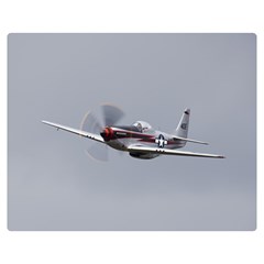 P-51 Mustang Flying Double Sided Flano Blanket (medium)  by Ucco