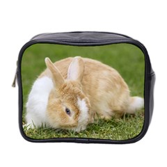 Beautiful Blue Eyed Bunny On Green Grass Mini Toiletries Bag 2-side by Ucco