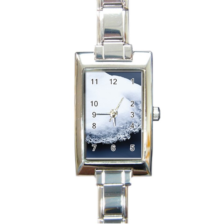 Ice, Snow And Moving Water Rectangle Italian Charm Watch