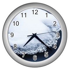 Ice, Snow And Moving Water Wall Clocks (silver)  by Ucco