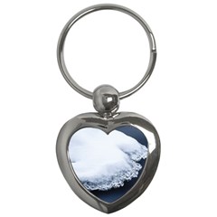 Ice, Snow And Moving Water Key Chains (heart)  by Ucco