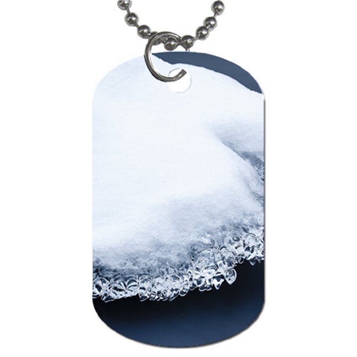 Ice, Snow And Moving Water Dog Tag (One Side)