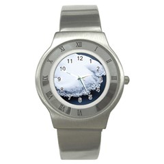 Ice, Snow And Moving Water Stainless Steel Watch by Ucco