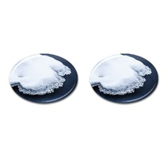 Ice, Snow And Moving Water Cufflinks (oval) by Ucco