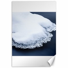 Ice, Snow And Moving Water Canvas 24  X 36  by Ucco