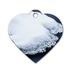 Ice, Snow And Moving Water Dog Tag Heart (one Side) by Ucco