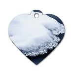 Ice, Snow And Moving Water Dog Tag Heart (Two Sides) Front