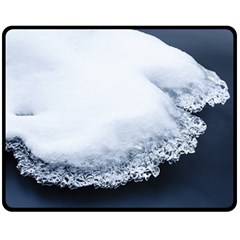 Ice, Snow And Moving Water Fleece Blanket (medium) 