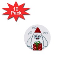 Yeti Xmas 1  Mini Buttons (10 Pack)  by Valentinaart