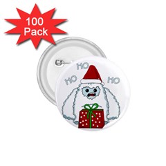 Yeti Xmas 1 75  Buttons (100 Pack)  by Valentinaart