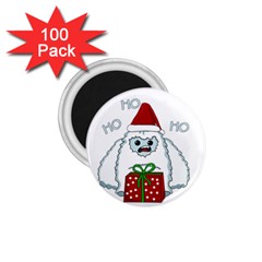 Yeti Xmas 1 75  Magnets (100 Pack)  by Valentinaart