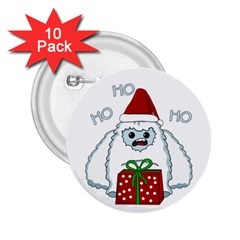 Yeti Xmas 2 25  Buttons (10 Pack)  by Valentinaart