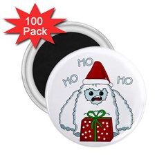 Yeti Xmas 2 25  Magnets (100 Pack)  by Valentinaart