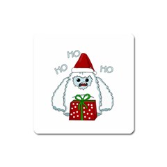 Yeti Xmas Square Magnet by Valentinaart