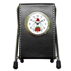 Yeti Xmas Pen Holder Desk Clocks by Valentinaart