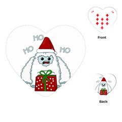 Yeti Xmas Playing Cards (heart)  by Valentinaart