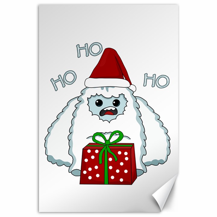 Yeti Xmas Canvas 24  x 36 