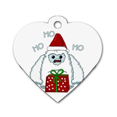 Yeti Xmas Dog Tag Heart (one Side) by Valentinaart