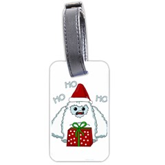 Yeti Xmas Luggage Tags (one Side)  by Valentinaart