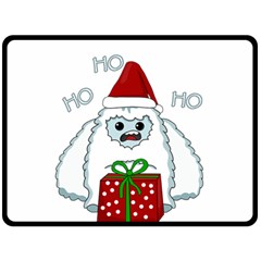 Yeti Xmas Double Sided Fleece Blanket (large)  by Valentinaart