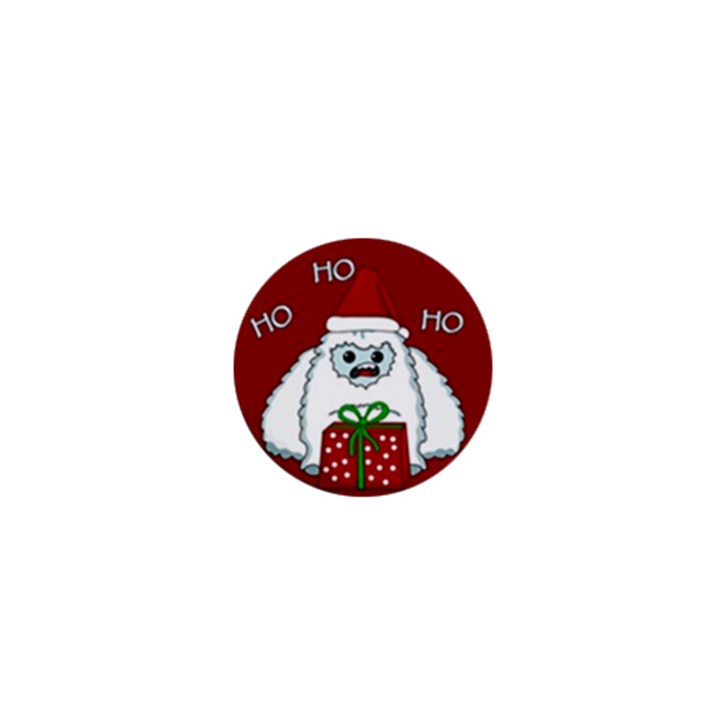 Yeti Xmas 1  Mini Buttons