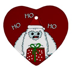 Yeti Xmas Ornament (heart) by Valentinaart