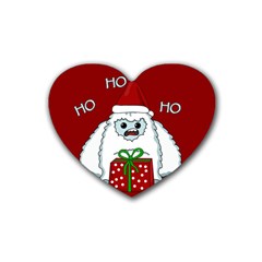 Yeti Xmas Heart Coaster (4 Pack)  by Valentinaart