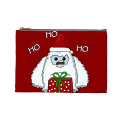 Yeti Xmas Cosmetic Bag (large)  by Valentinaart