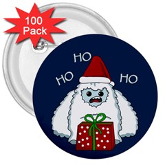 Yeti Xmas 3  Buttons (100 Pack)  by Valentinaart