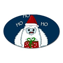 Yeti Xmas Oval Magnet by Valentinaart