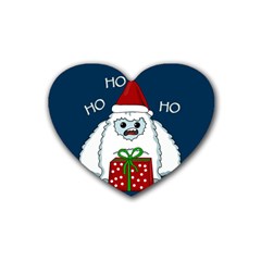 Yeti Xmas Heart Coaster (4 Pack)  by Valentinaart