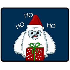 Yeti Xmas Fleece Blanket (medium)  by Valentinaart