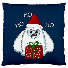 Yeti Xmas Large Cushion Case (two Sides) by Valentinaart