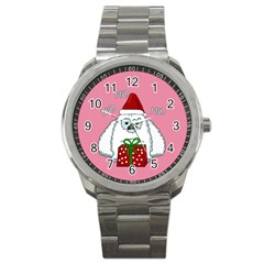 Yeti Xmas Sport Metal Watch by Valentinaart