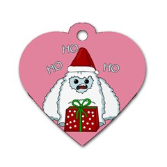 Yeti Xmas Dog Tag Heart (one Side) by Valentinaart