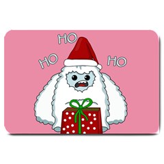 Yeti Xmas Large Doormat  by Valentinaart