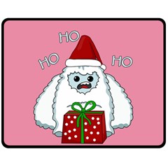 Yeti Xmas Double Sided Fleece Blanket (medium)  by Valentinaart