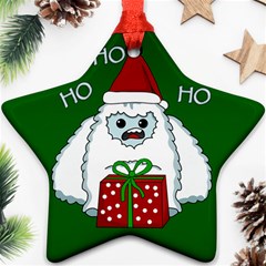 Yeti Xmas Ornament (star) by Valentinaart