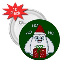 Yeti Xmas 2 25  Buttons (10 Pack)  by Valentinaart