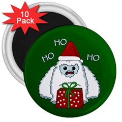 Yeti Xmas 3  Magnets (10 Pack)  by Valentinaart