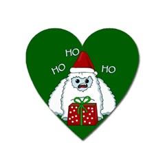 Yeti Xmas Heart Magnet by Valentinaart