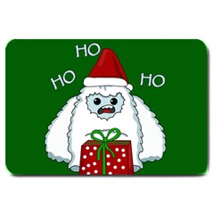 Yeti Xmas Large Doormat  by Valentinaart